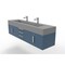 Castello Usa Nile 72" Wall Mounted  Blue Vanity With Gray Top And Brushed Nickel Handles CB-MC-72BLU-BN-2053-GR - alternate 5